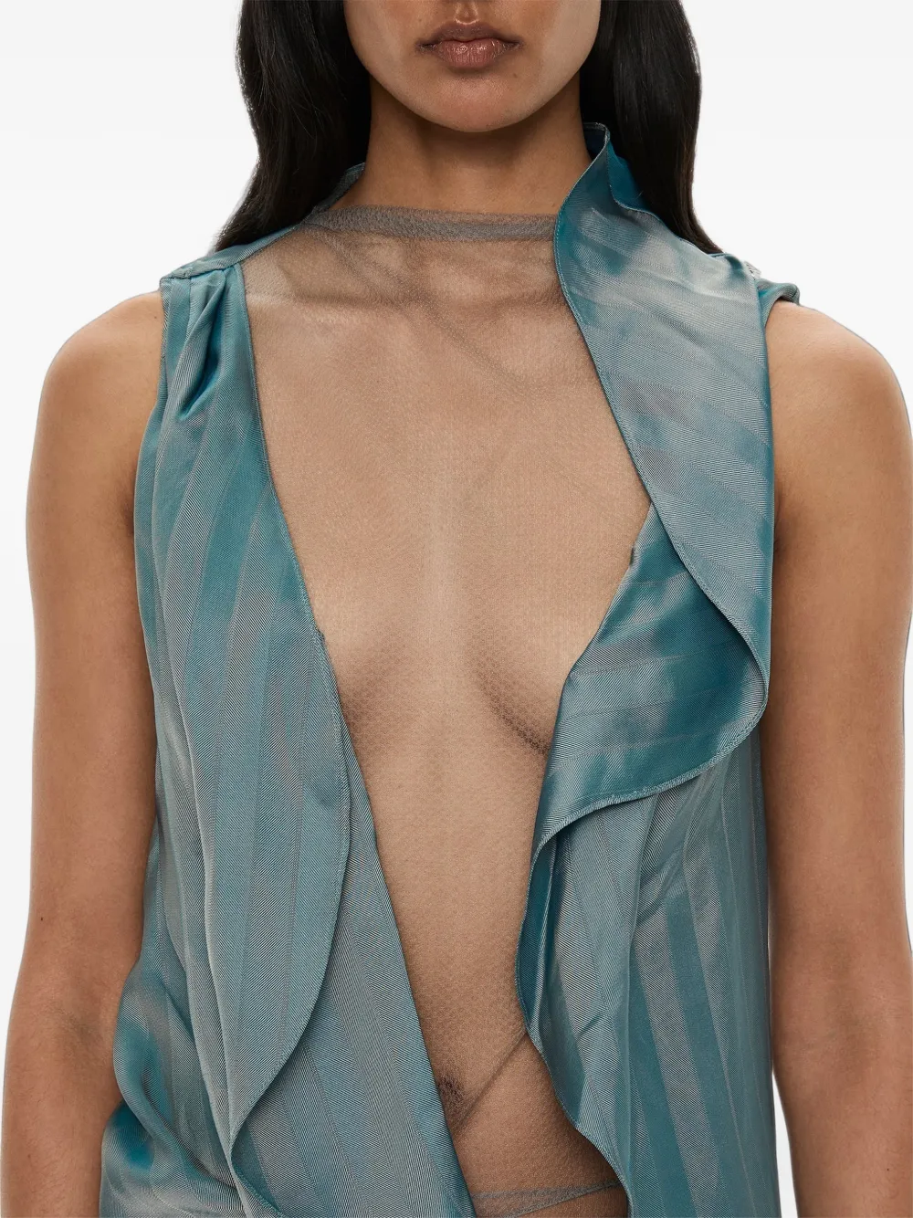 Christopher Esber Kacere gedrapeerde maxi-jurk Blauw