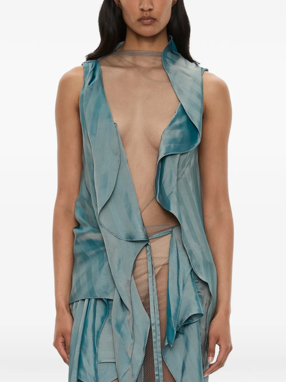 Christopher Esber Kacere gedrapeerde maxi-jurk Blauw