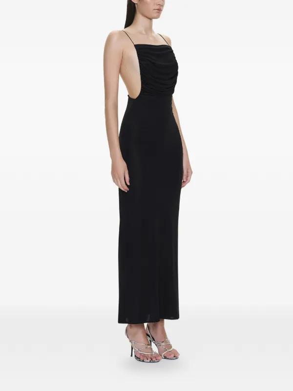 christopher esber party dresses Orion open-back ruched jersey gown - dark green