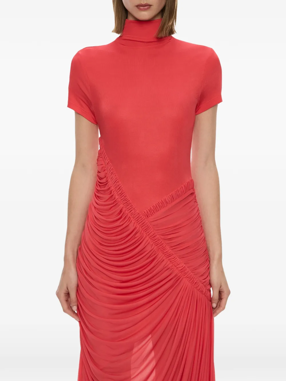 Christopher Esber Fusion Ripple Drape maxi dress - Rosso