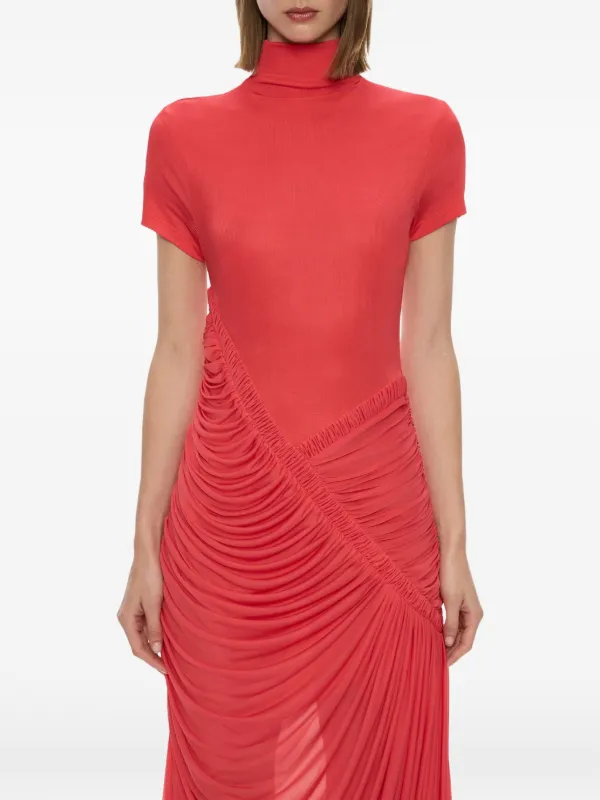 christopher esber fusion ruched dress Christopher Esber Fusion Ruched Ripple Dress