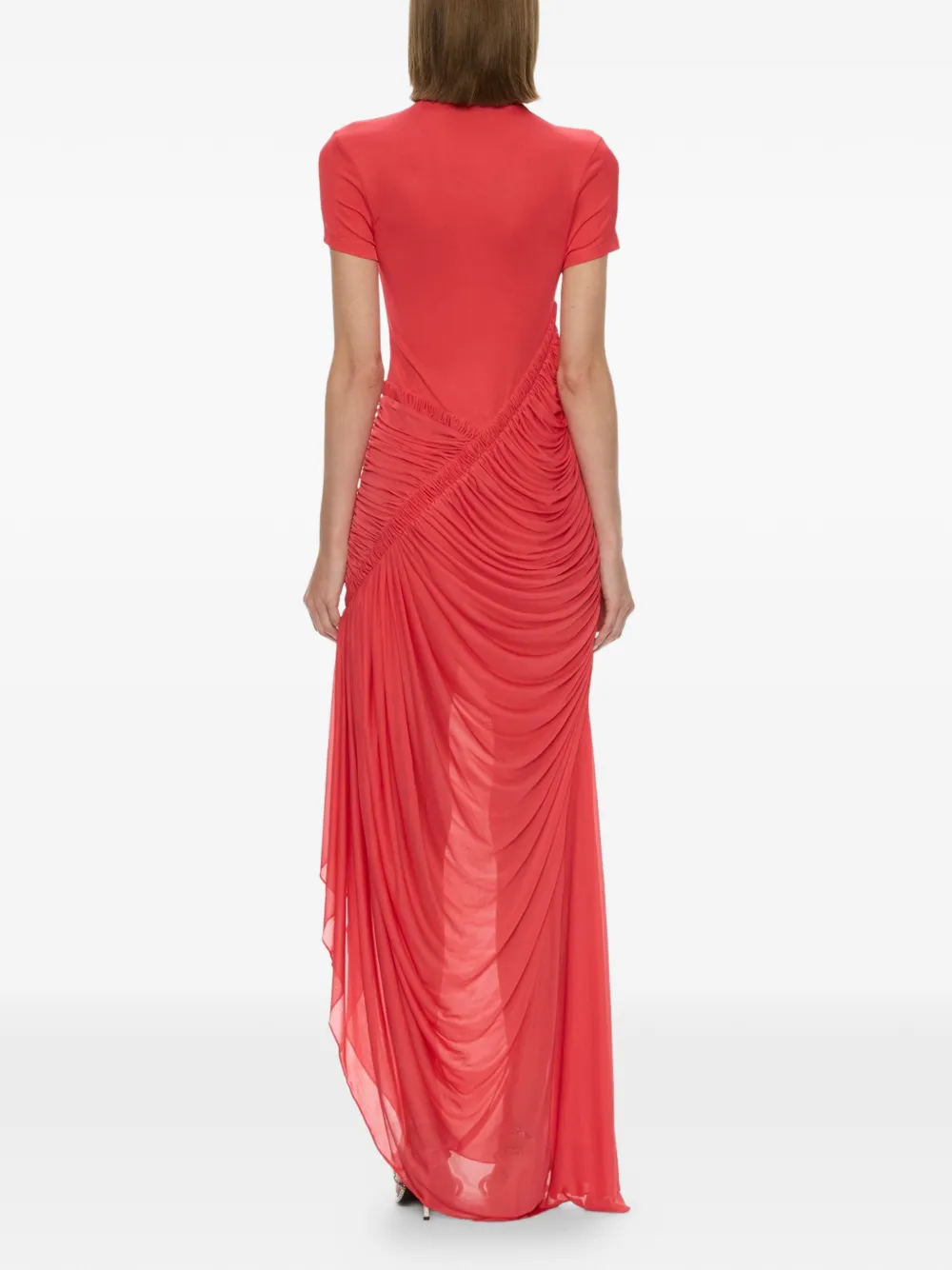 Christopher Esber Fusion Ripple gedrapeerde maxi-jurk Rood