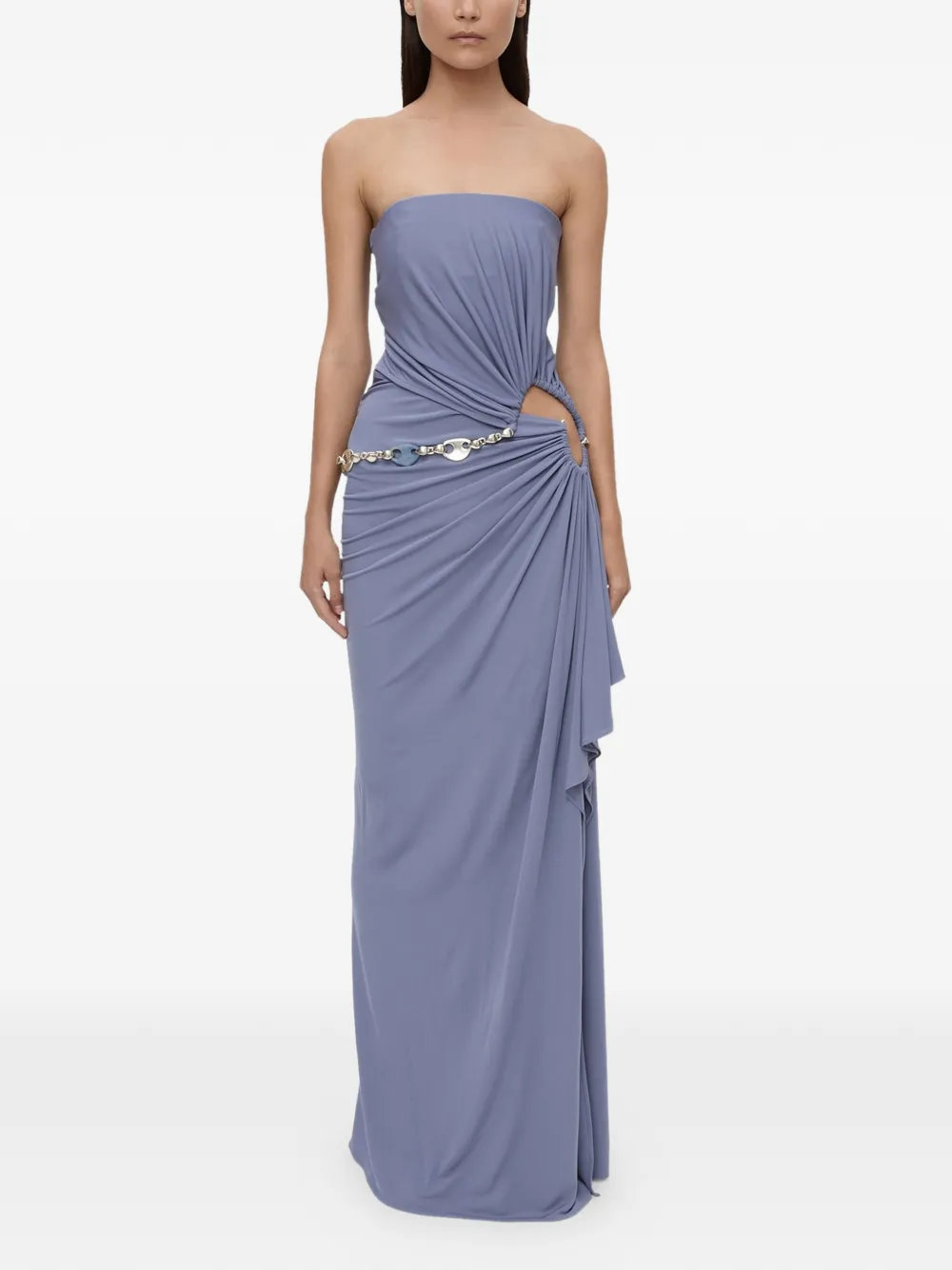 Christopher Esber Crystal strapless gown - Blu