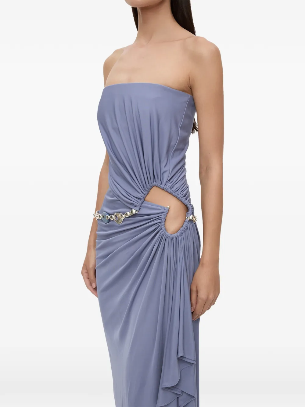 Christopher Esber Strapless avondjurk met kristallen Blauw