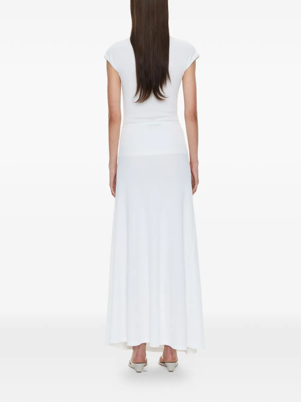 Christopher Esber Hiero T-shirt met uitgesneden details en kristallen Wit