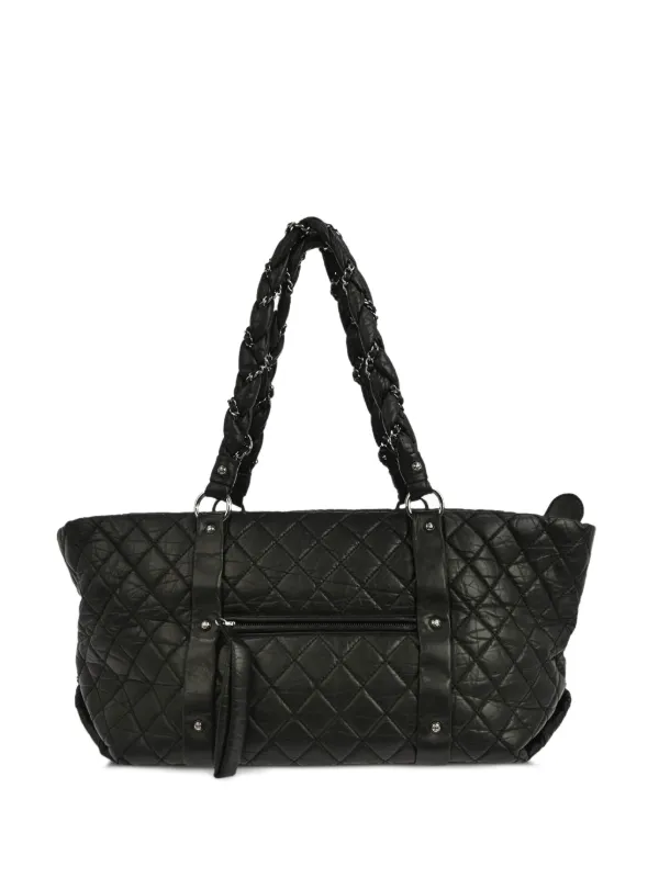 Chanel Pre-owned 2005-2006 Braided Leather Tote Bag in Black