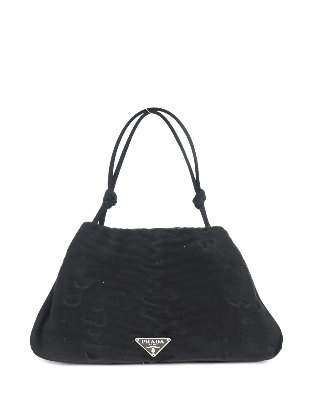 Prada Pre-Owned Borsa tote con logo a triangolo 1990-2000 - Nero