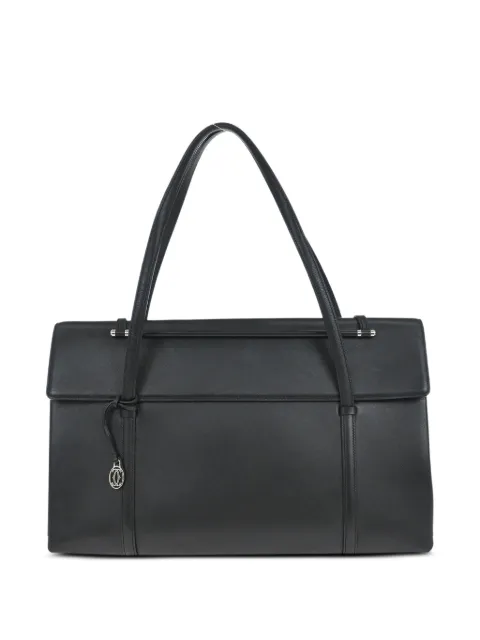 Cartier 1990s Cabochon leather handbag