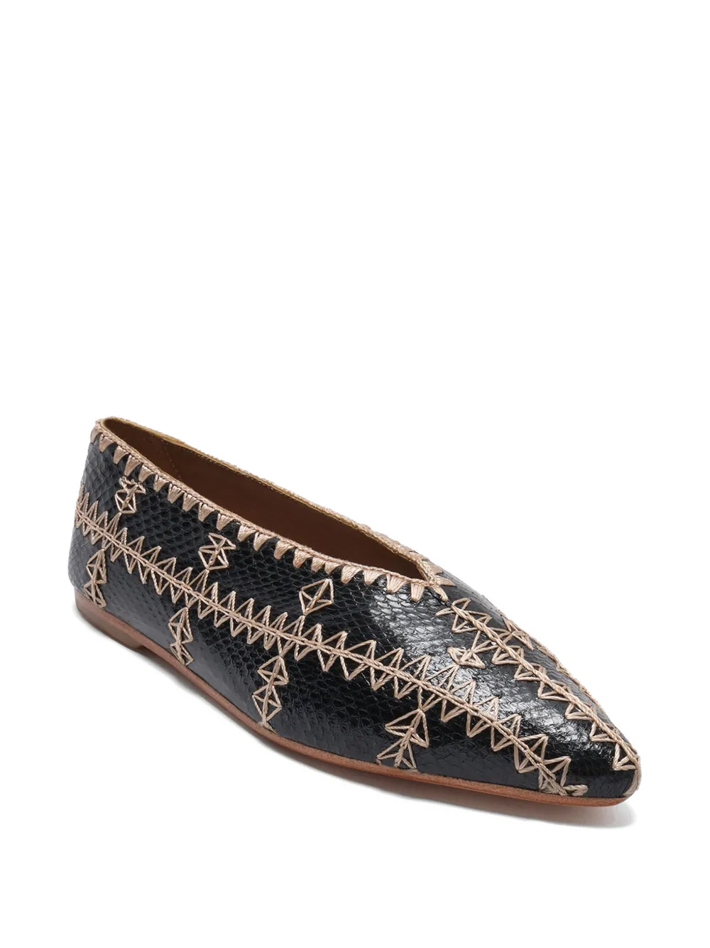 MALIPARMI Loafers met patchwork Zwart