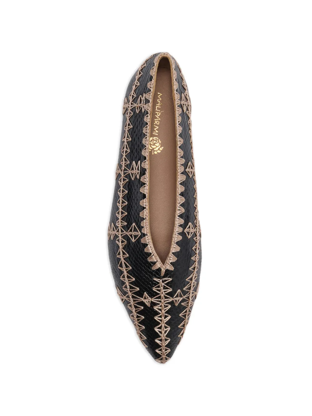 MALIPARMI Loafers met patchwork Zwart