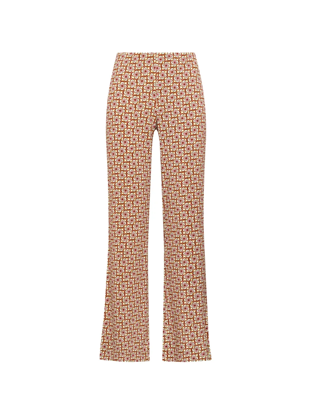 MALIPARMI flared print trousers - Marrone