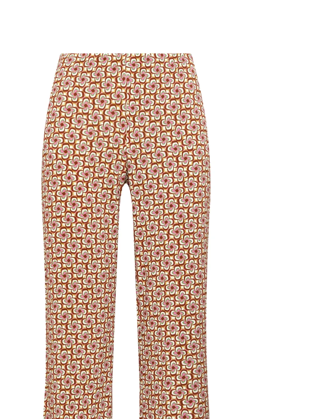  Maliparmi Flared Print Trousers - Brown 