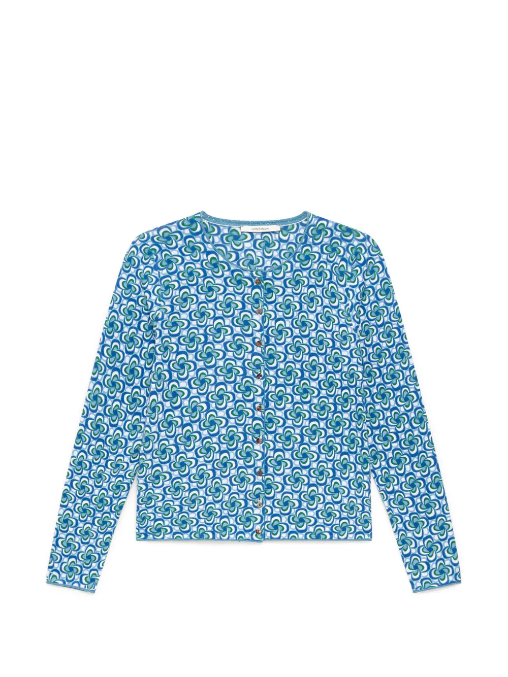 MALIPARMI printed crew-neck cardigan - Blu