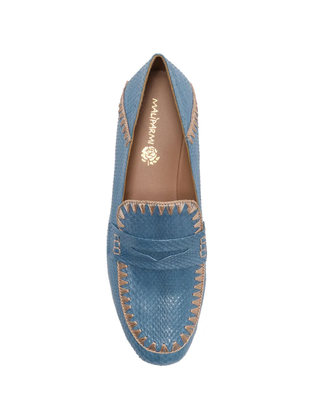 MALIPARMI Gehaakte loafers Blauw