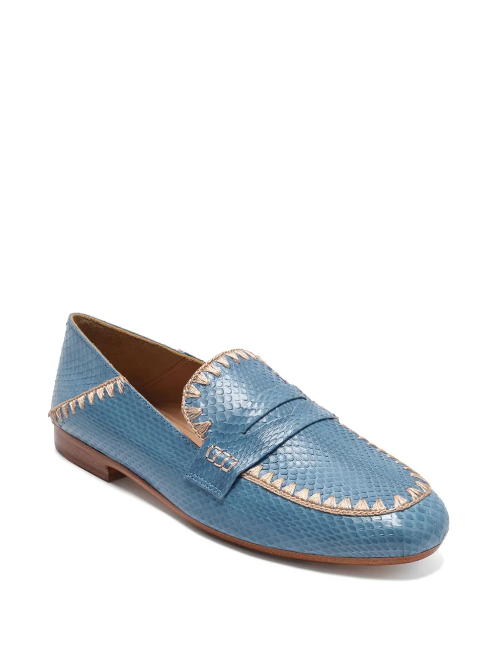 MALIPARMI Gehaakte loafers Blauw