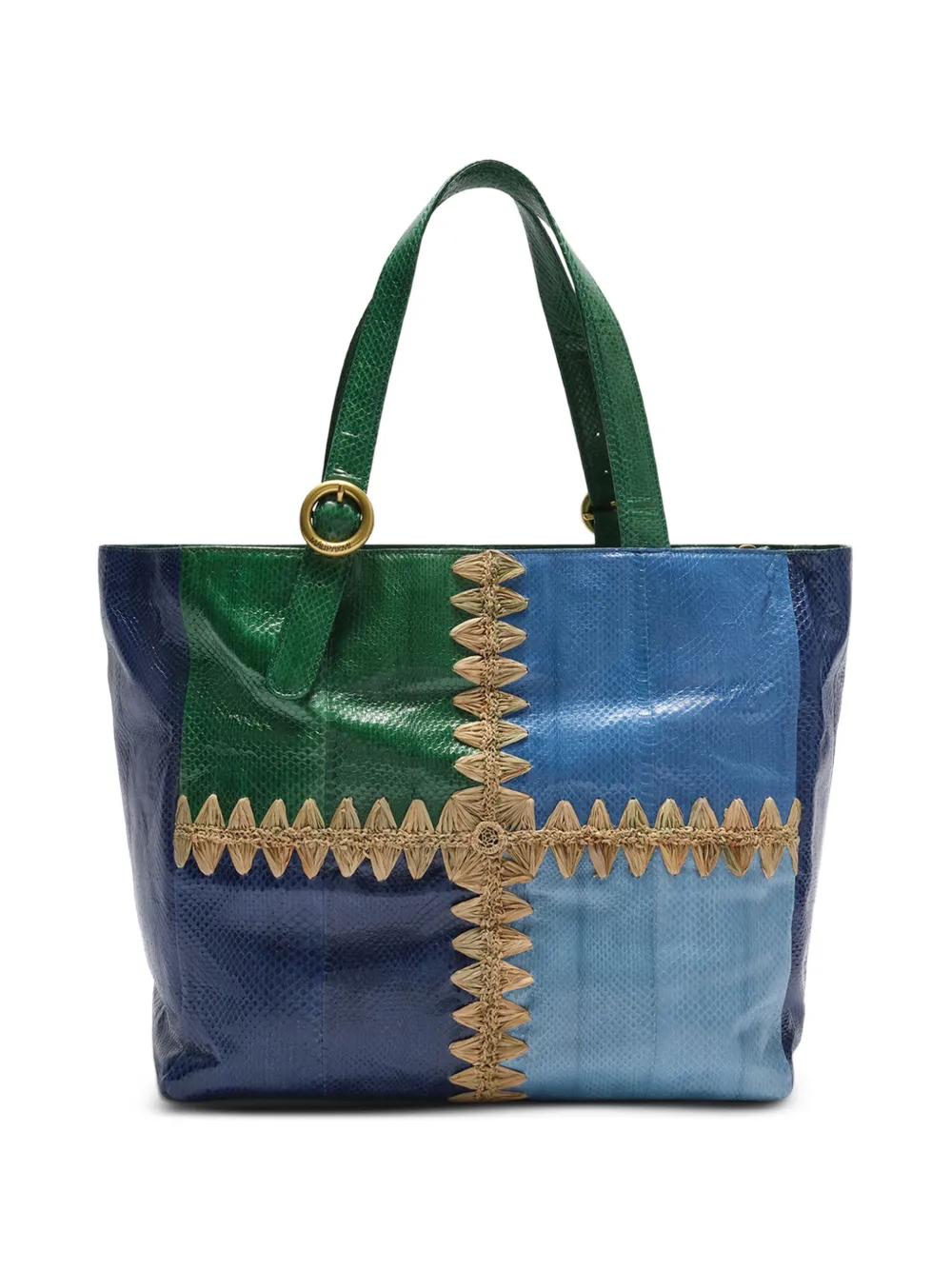 MALIPARMI patchwork tote bag - Blu