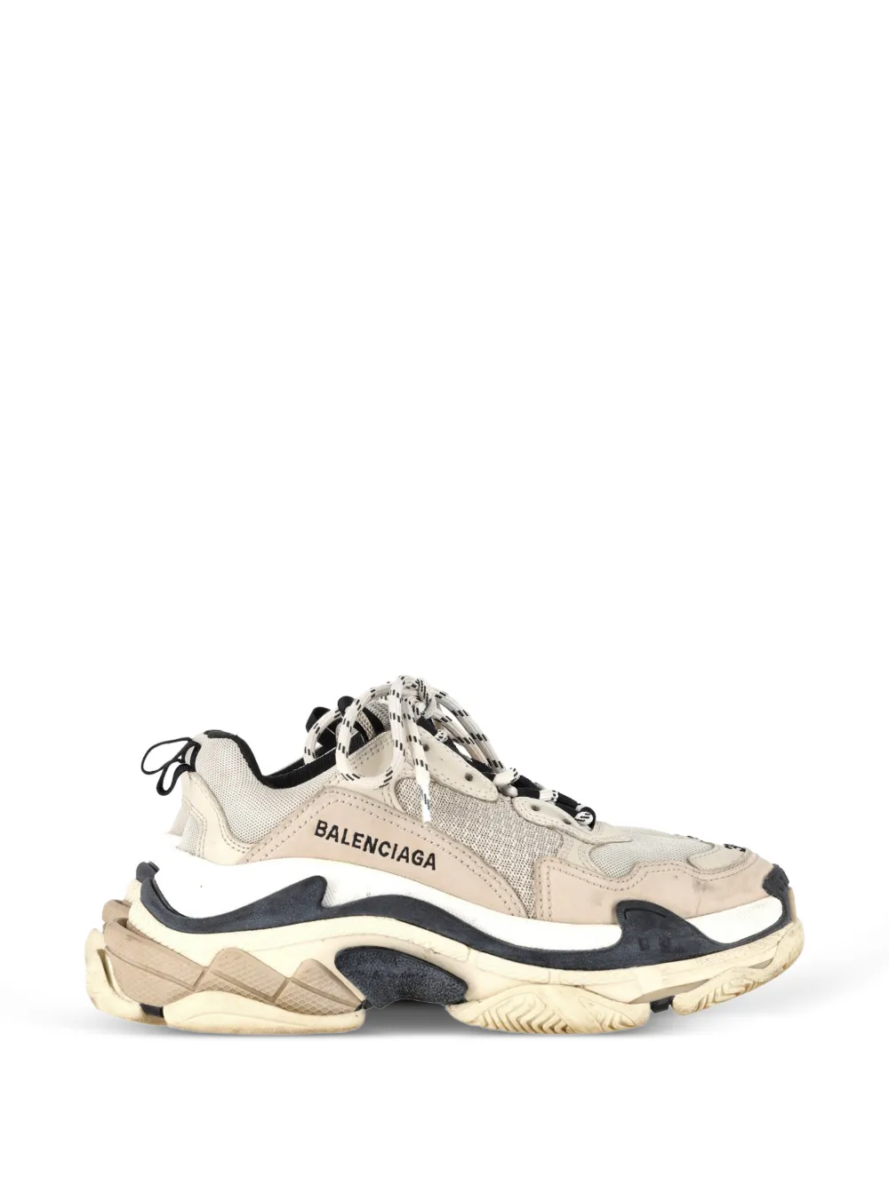 Balenciaga Pre-Owned triple s layered sneakers - Nude