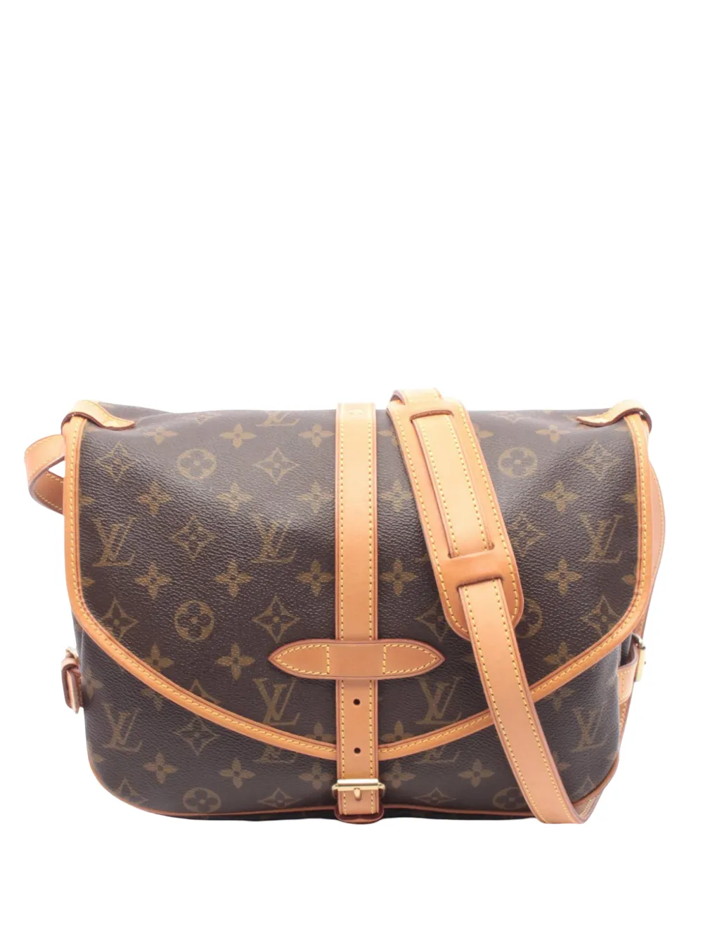 Louis Vuitton Pre-Owned 2001 Monoram Saumur 30 crossbody bag - Marrone