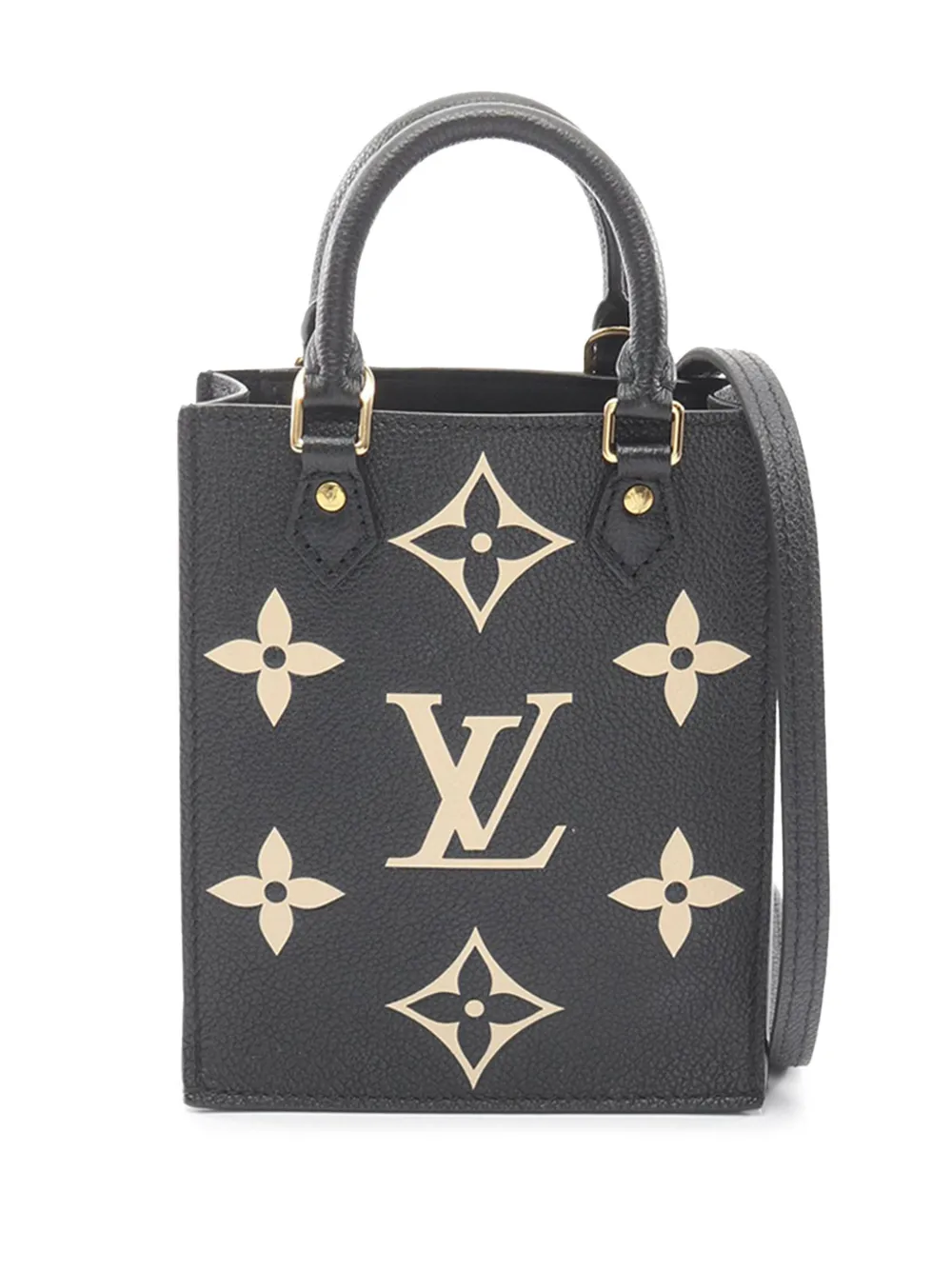 Louis Vuitton Pre-Owned 2021-2025 Bicolor Monogram Empreinte Petit Sac Plat satchel - Nero
