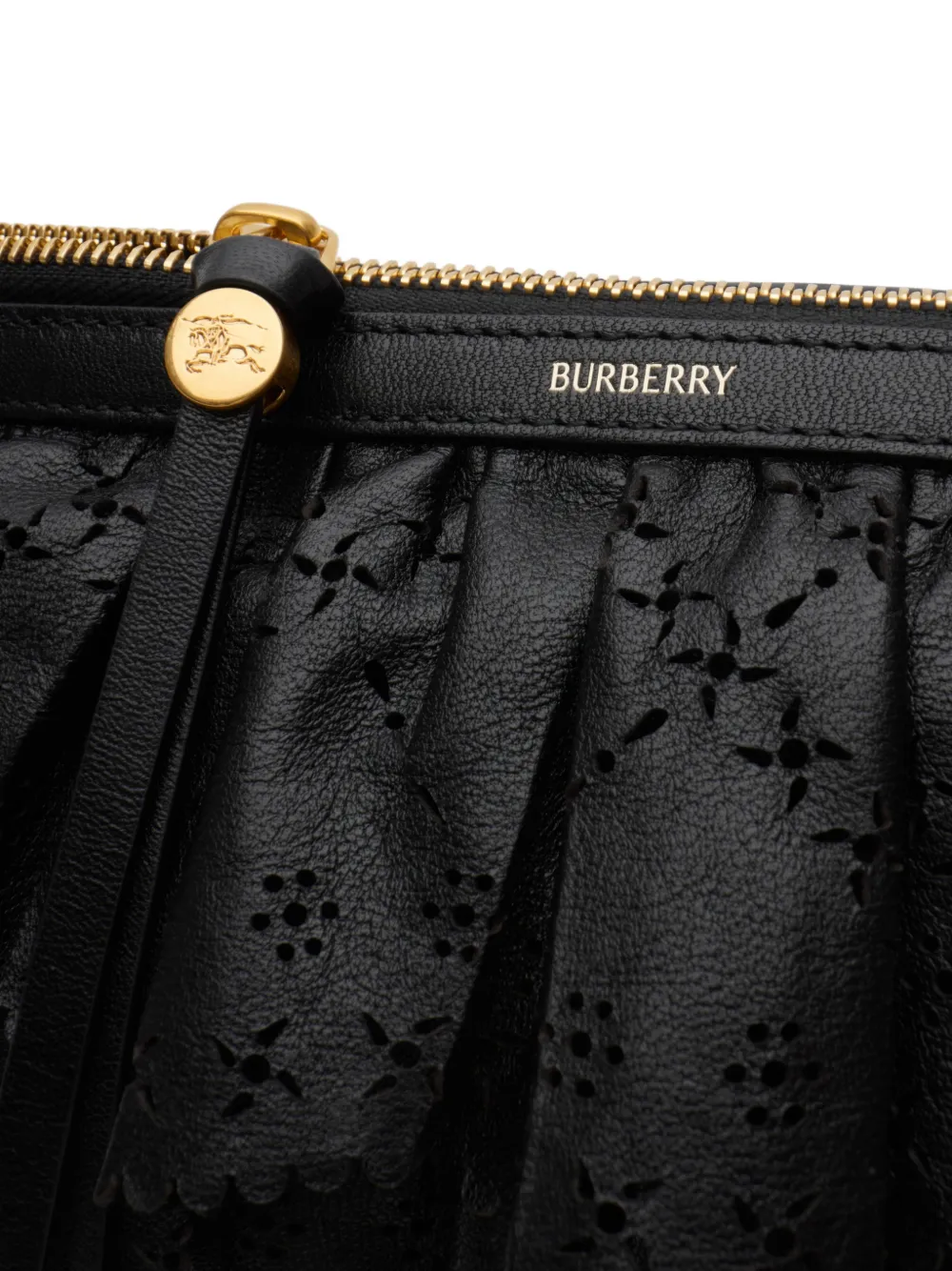 Burberry Mini-tas met ruches Zwart