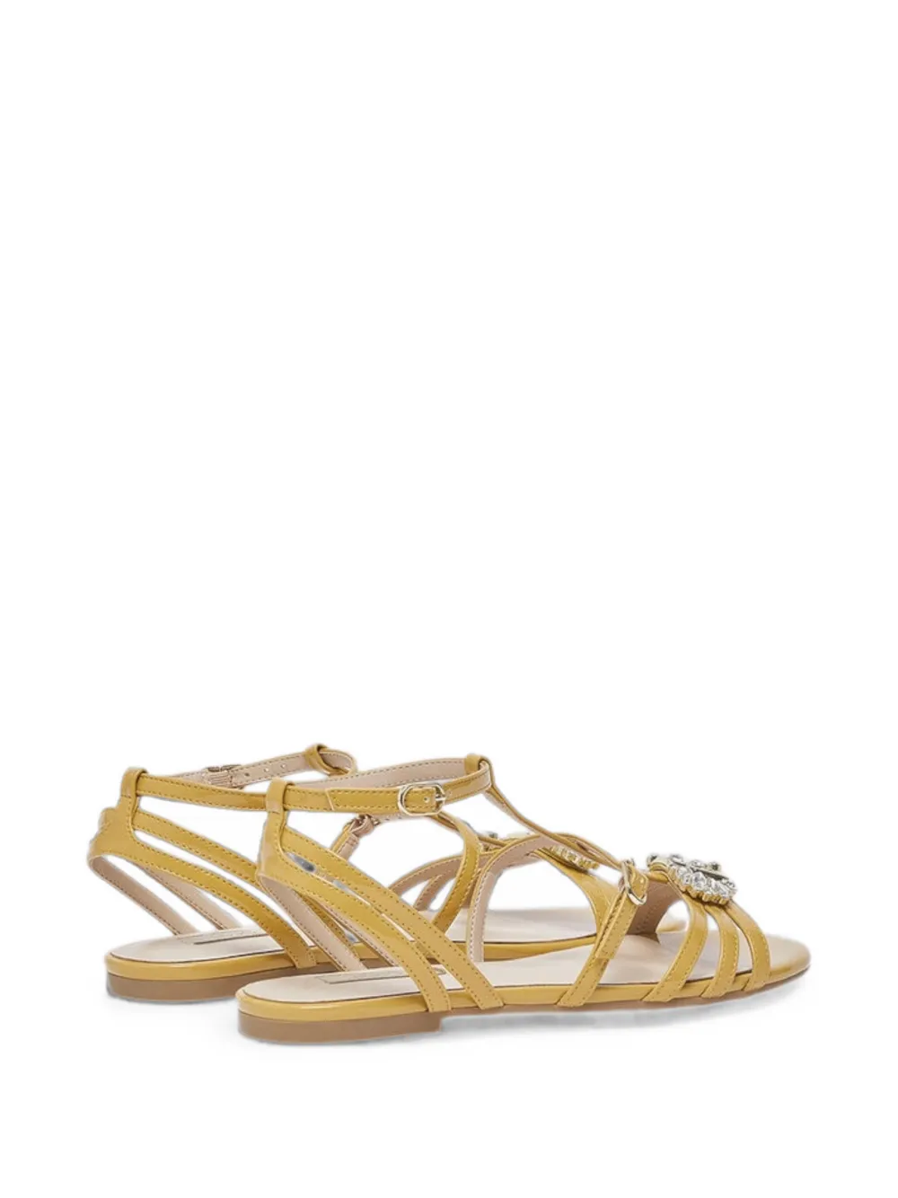 LIU JO crystal-embellished leather sandals Geel