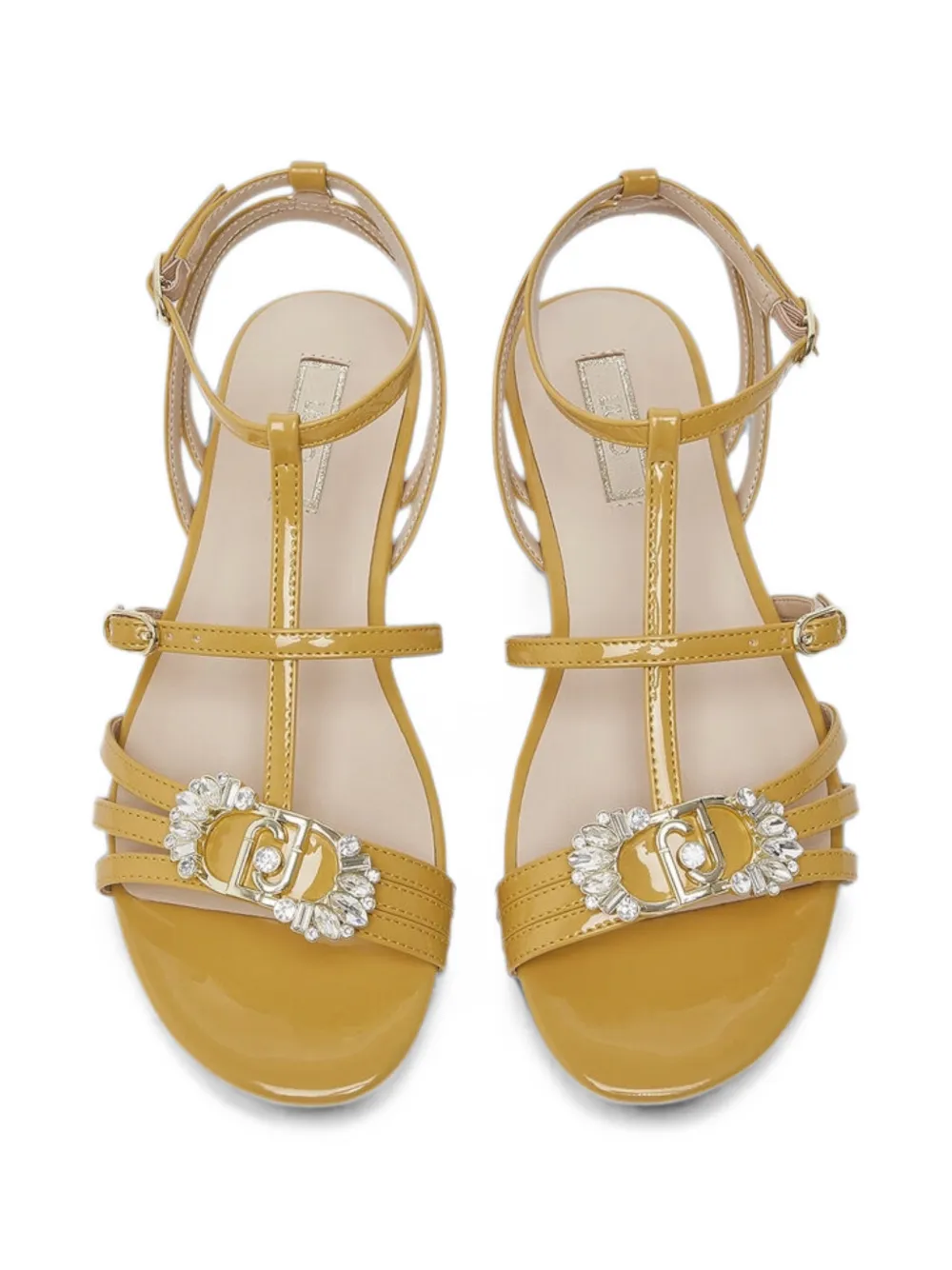 LIU JO crystal-embellished leather sandals Geel