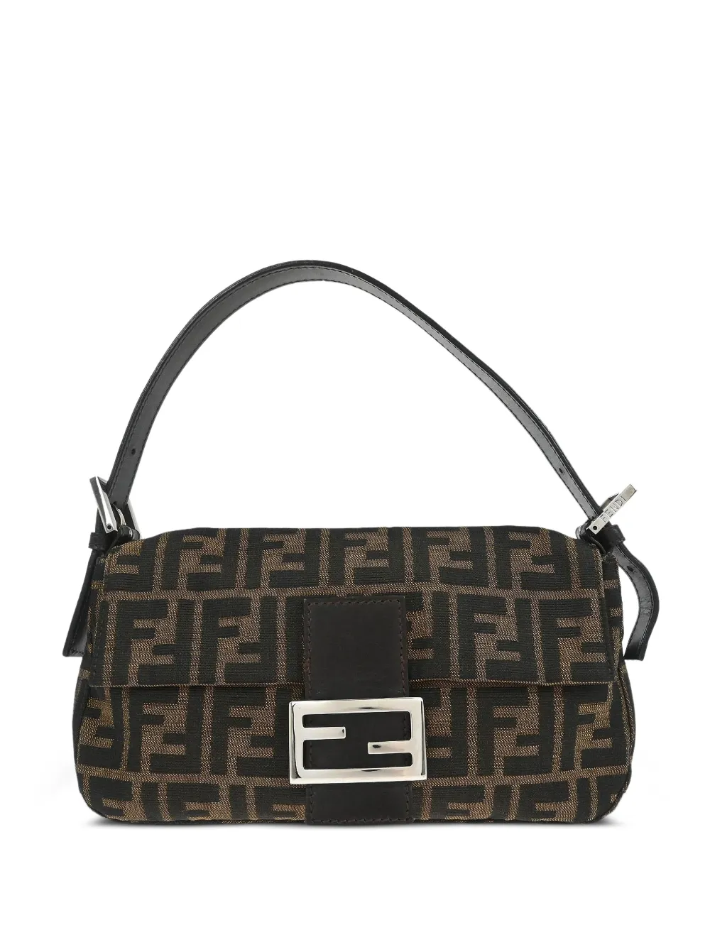 Fendi Pre-Owned Borsa a spalla Mamma Baguette con motivo Zucca 2000 - Nero