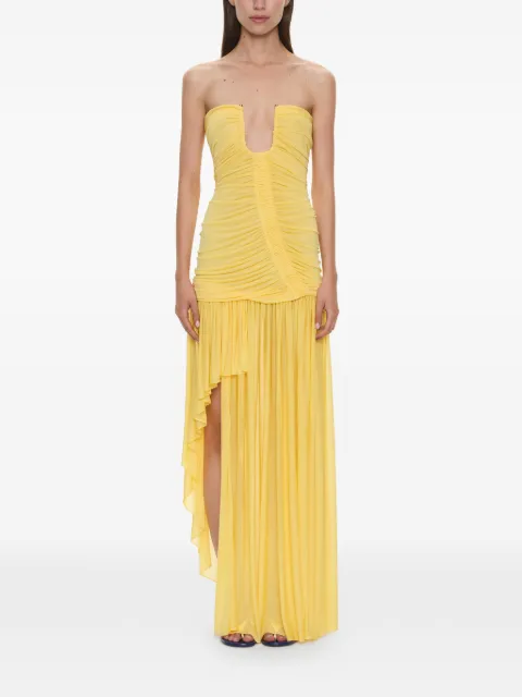 Christopher Esber Arced Orion strapless ruched asymmetric dress