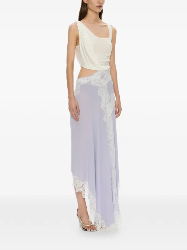 christopher esber asymmetric dress Christopher Esber Verve Twisted Lace Asymmetric Dress | Purple