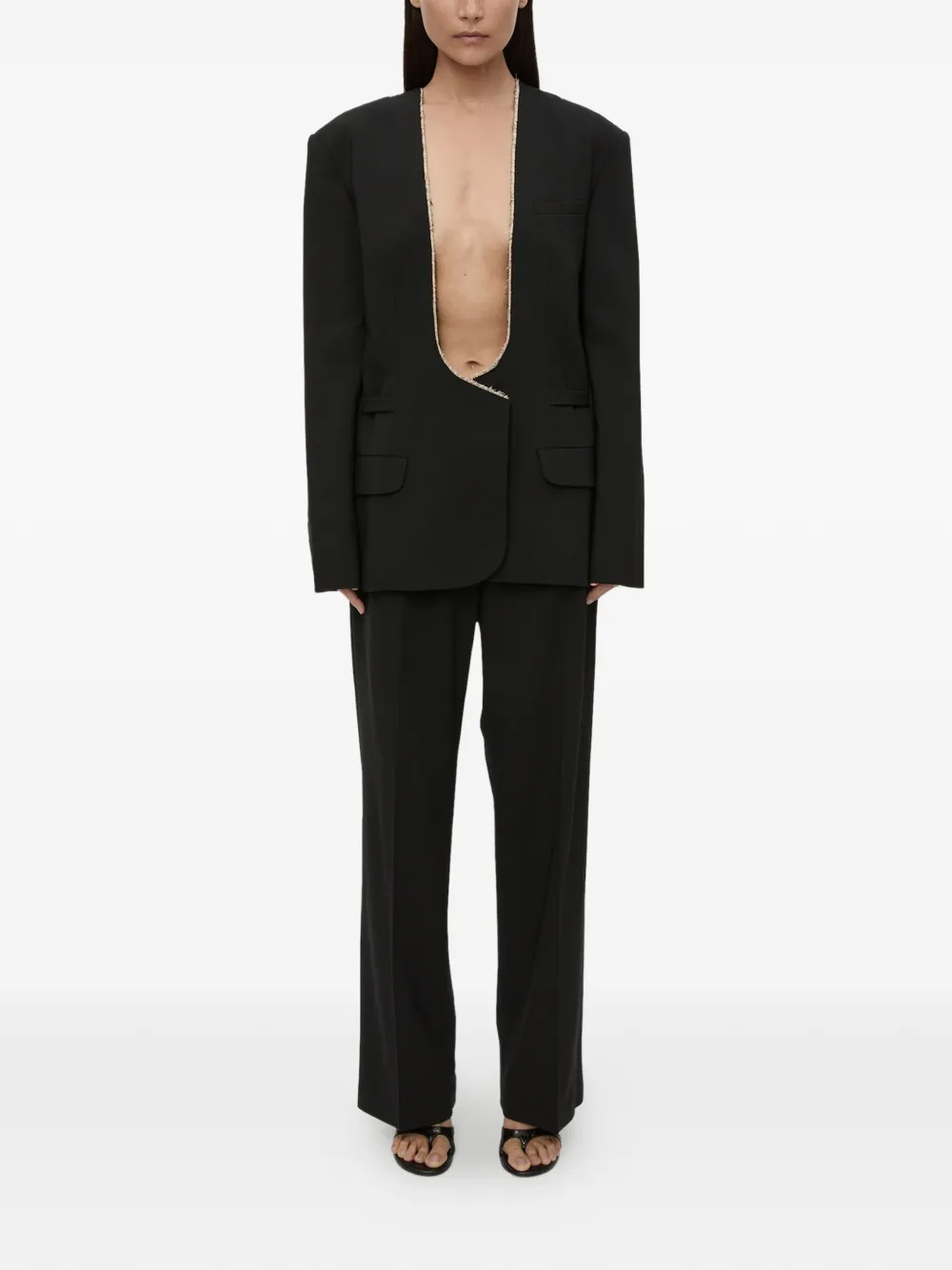  Christopher Esber Blazer Retract Shawl - Negro 