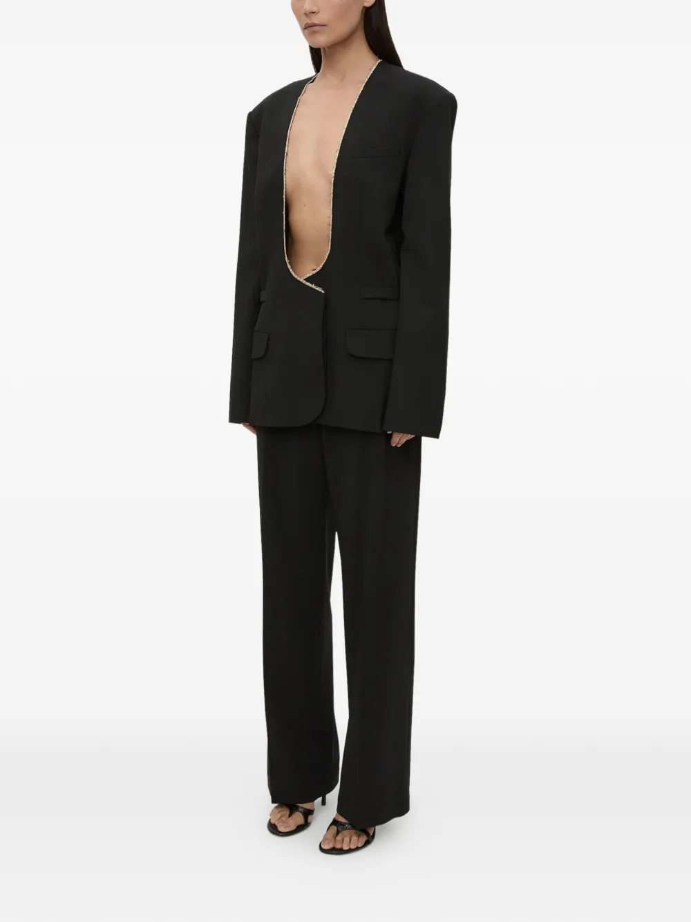  Christopher Esber Blazer Retract Shawl - Negro 