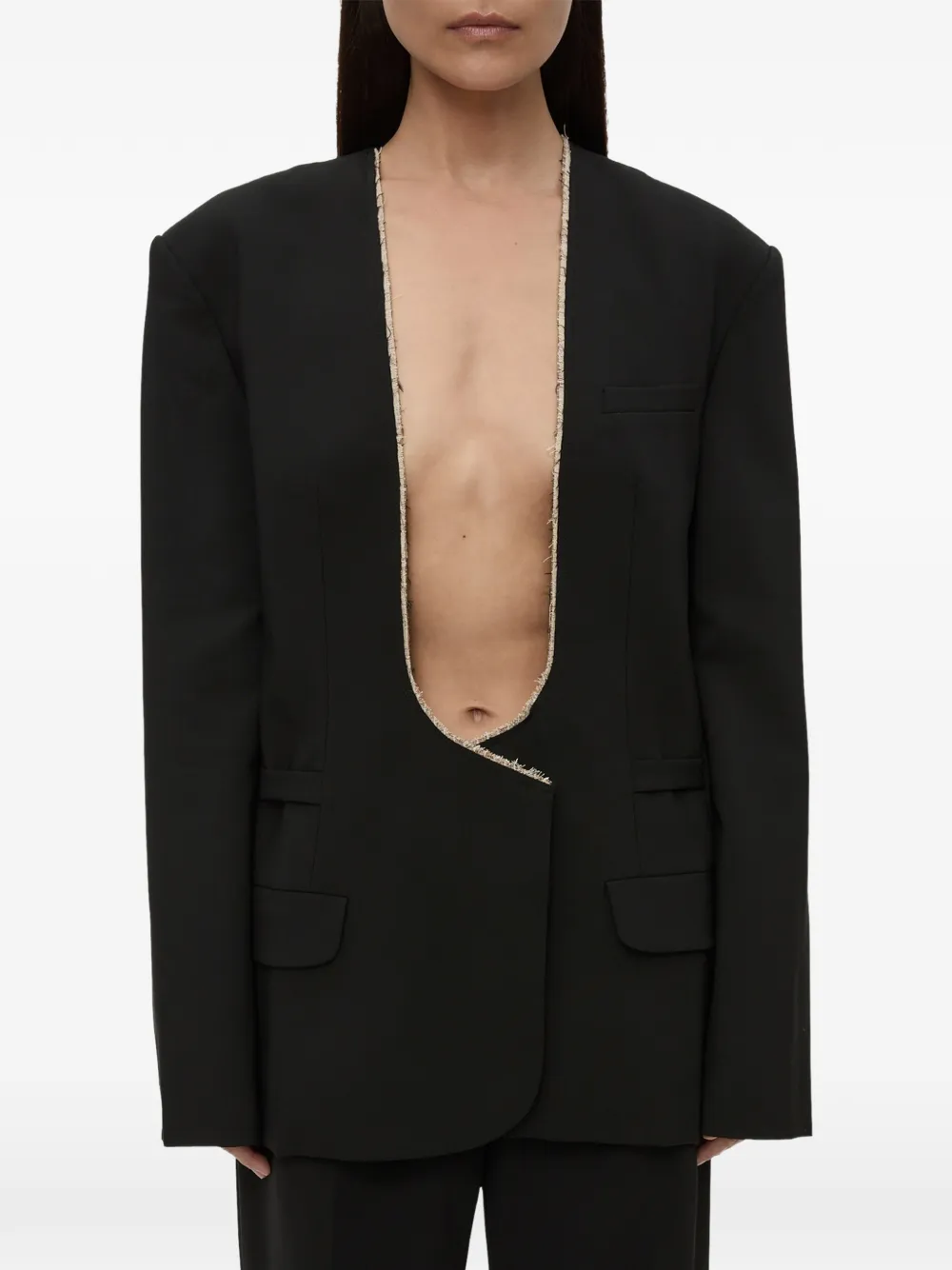Christopher Esber Blazer Retract Shawl - Nero