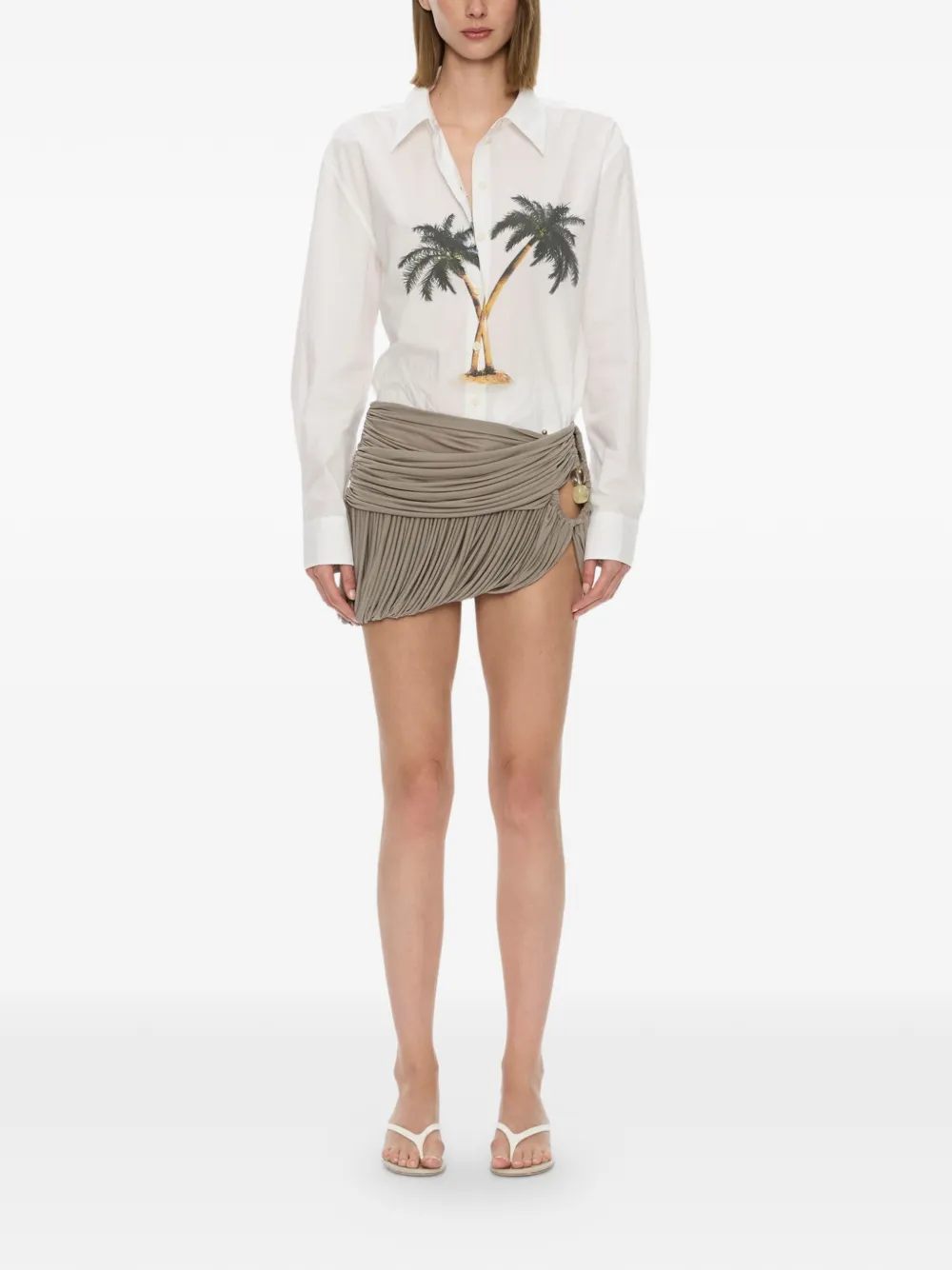 Christopher Esber mini Beach Glass Bubble skirt - Nude