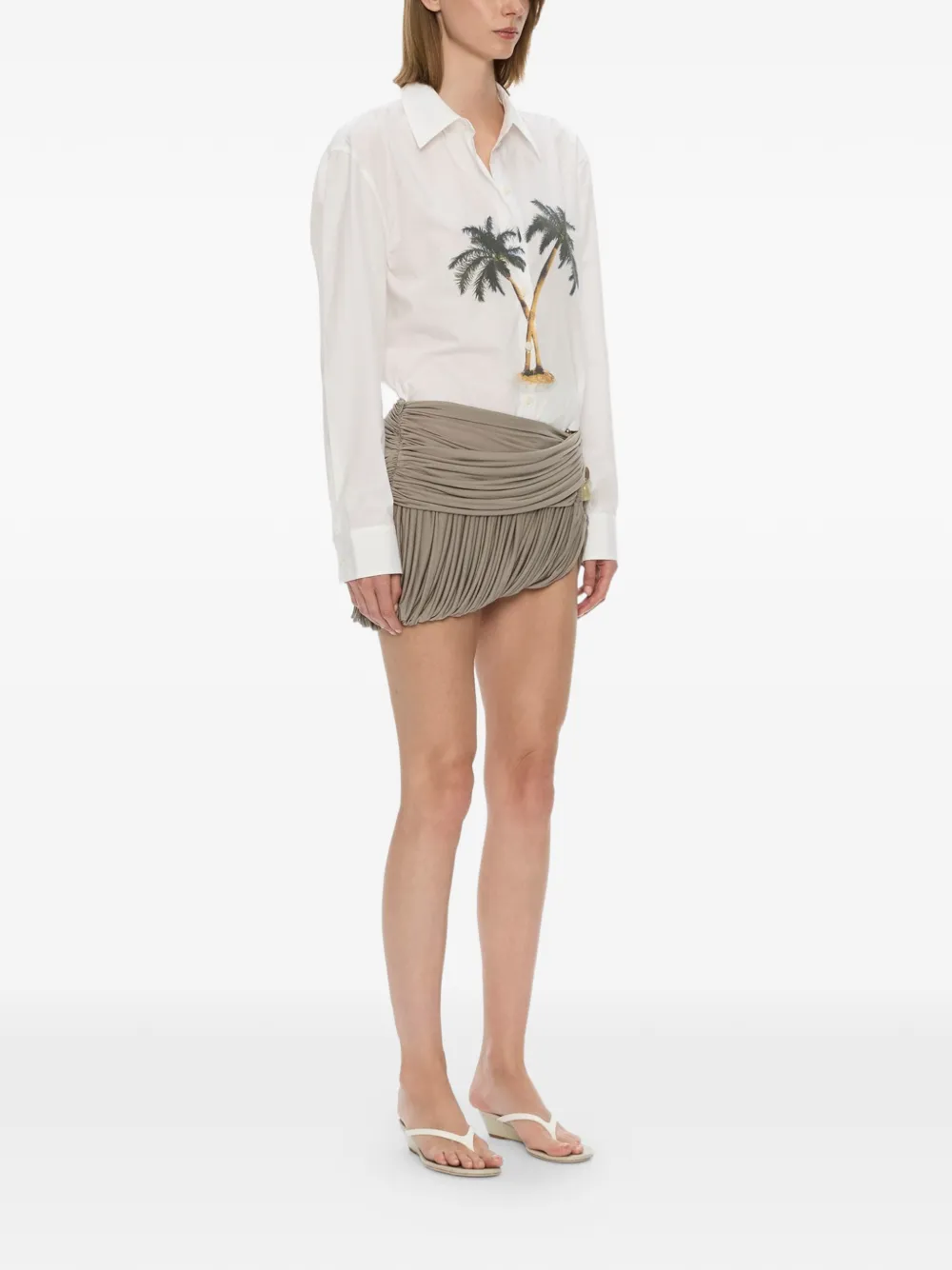 Christopher Esber Mini Beach Glass Bubble mini-rok Beige