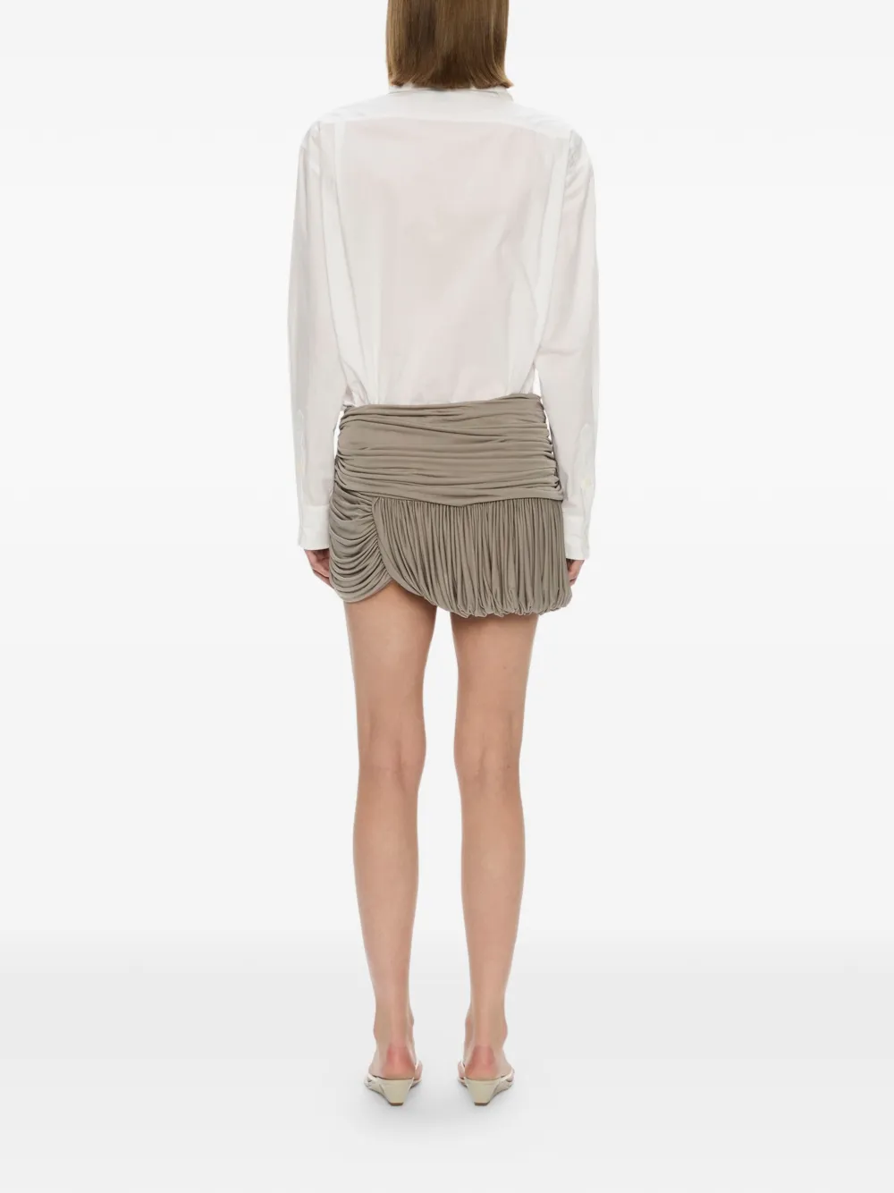 Christopher Esber Mini Beach Glass Bubble mini-rok Beige