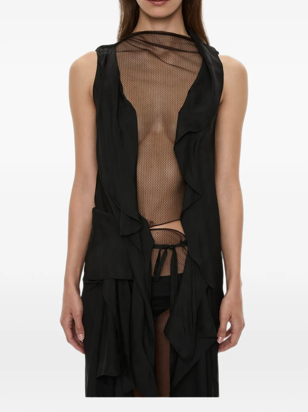 Christopher Esber Kacere draped maxi skirt - Noir Christopher Esber Kacere draped maxi skirt - Noir