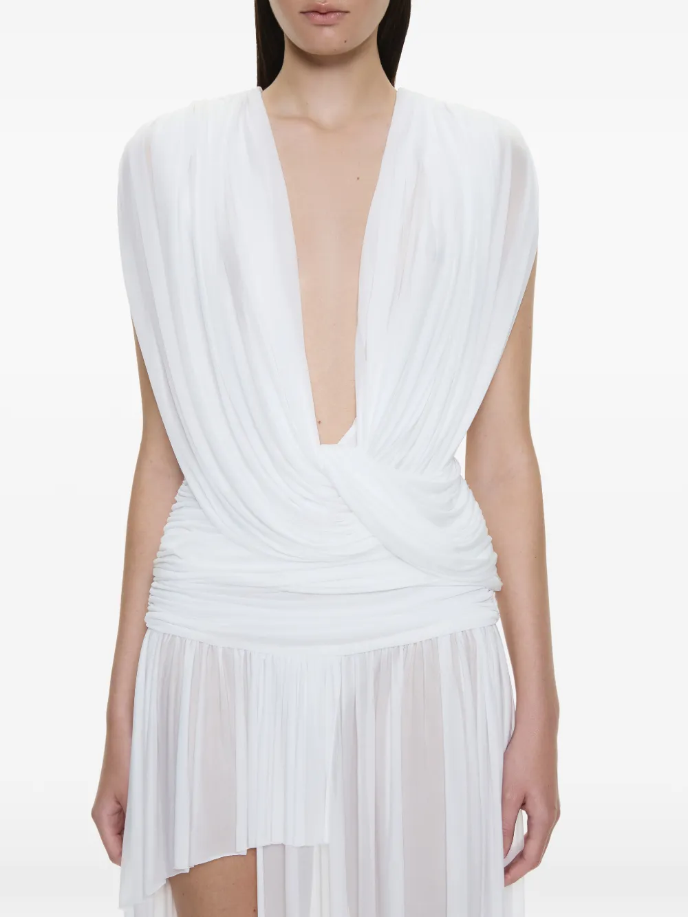 Christopher Esber Orion gelaagde mini-rok Wit