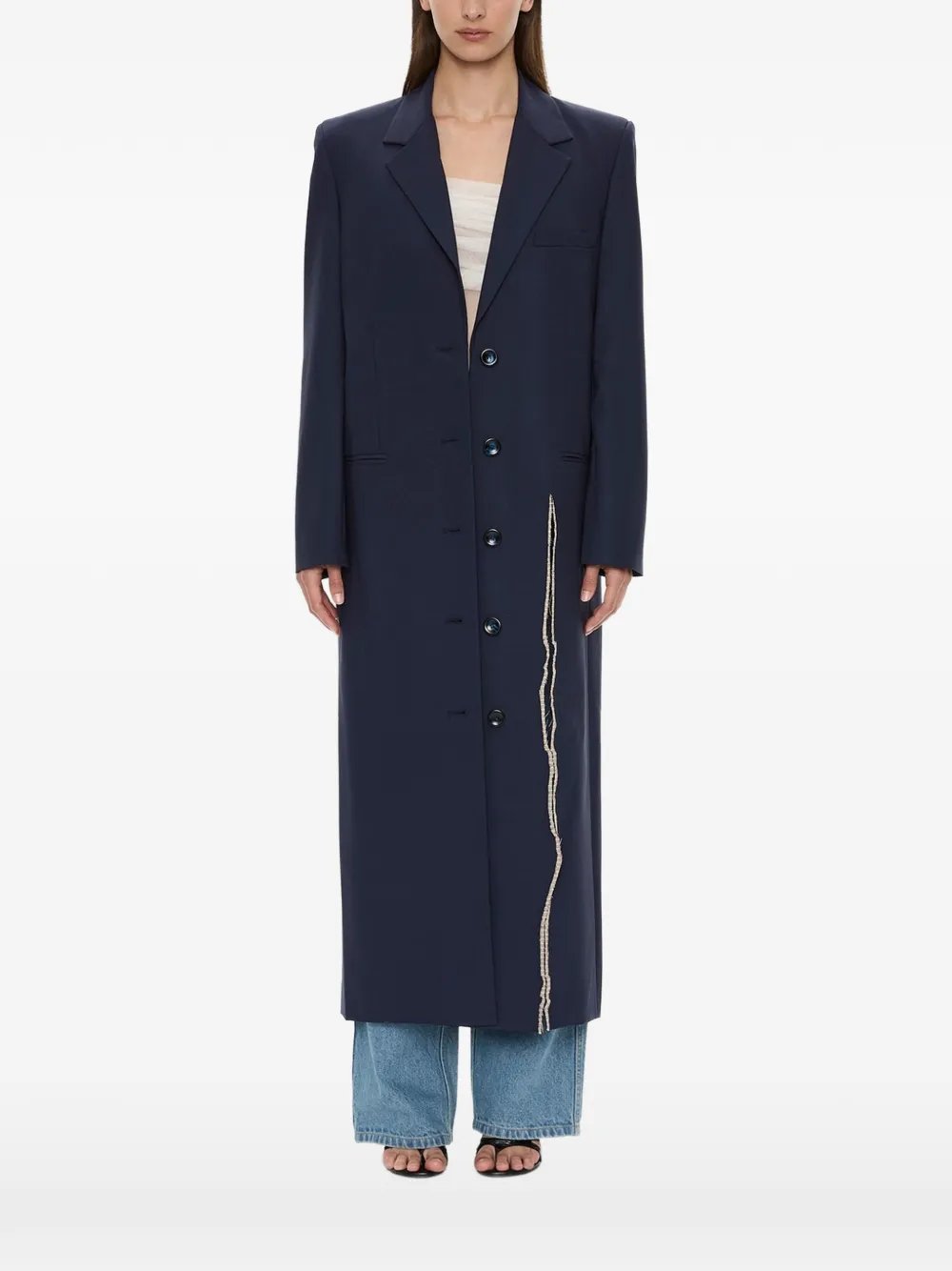 Christopher Esber Torrent tailored single-breasted coat - Blue