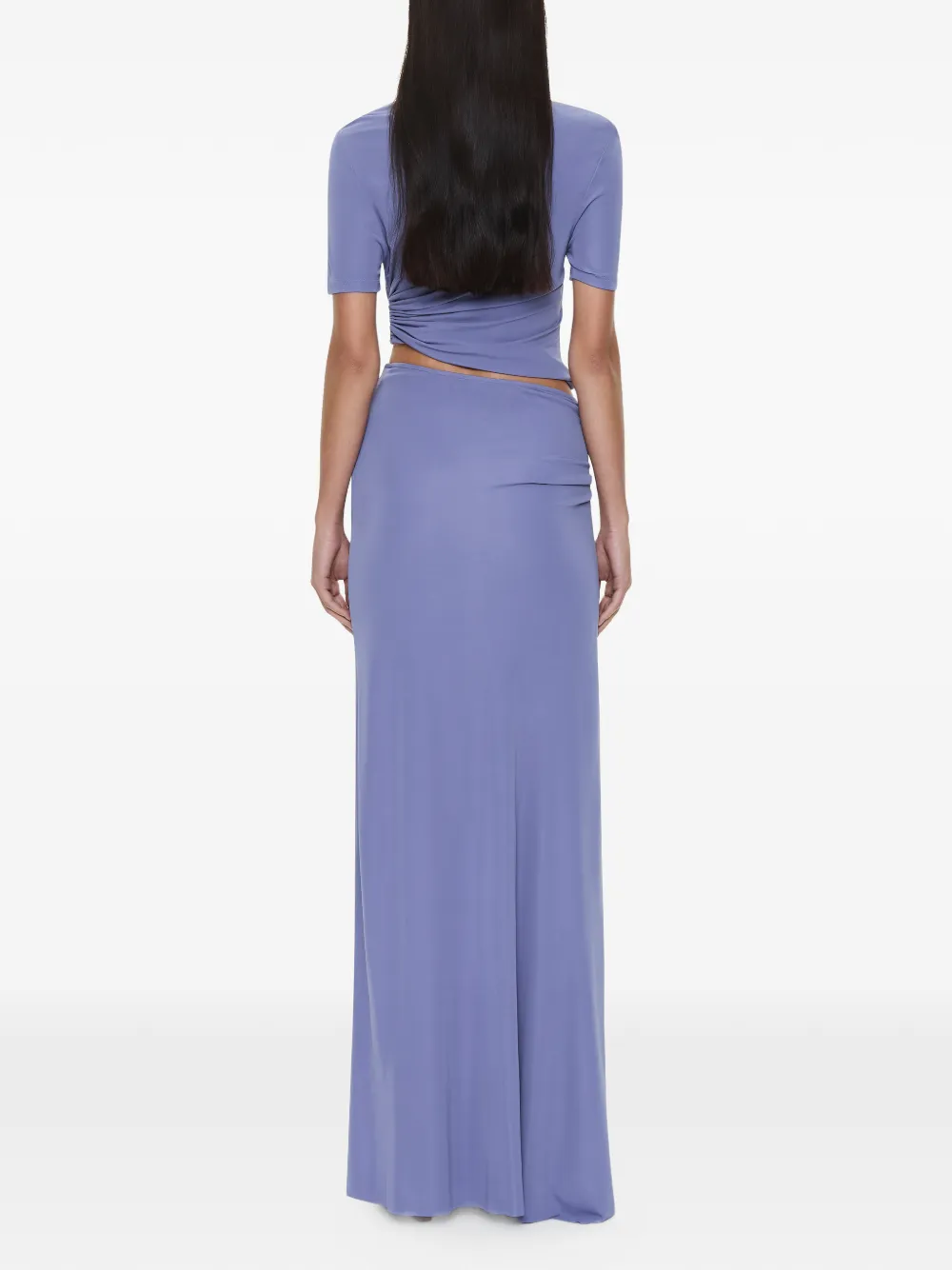 Christopher Esber Cascade maxi-rok met gesp Paars