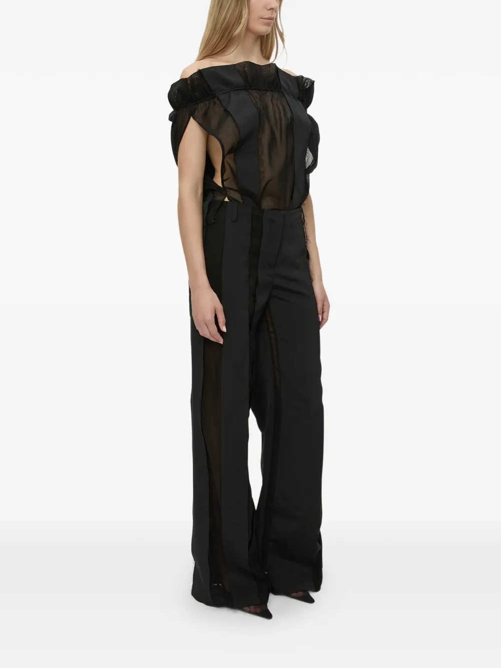 Christopher Esber Ignis parachute blouse Zwart