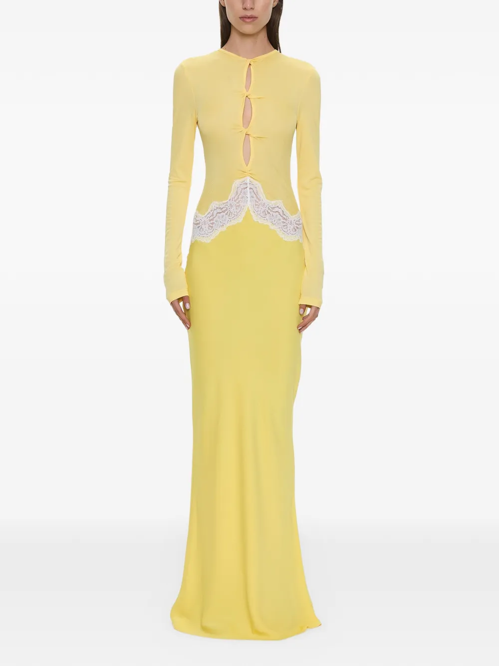 Christopher Esber open twist maxi dress - Giallo