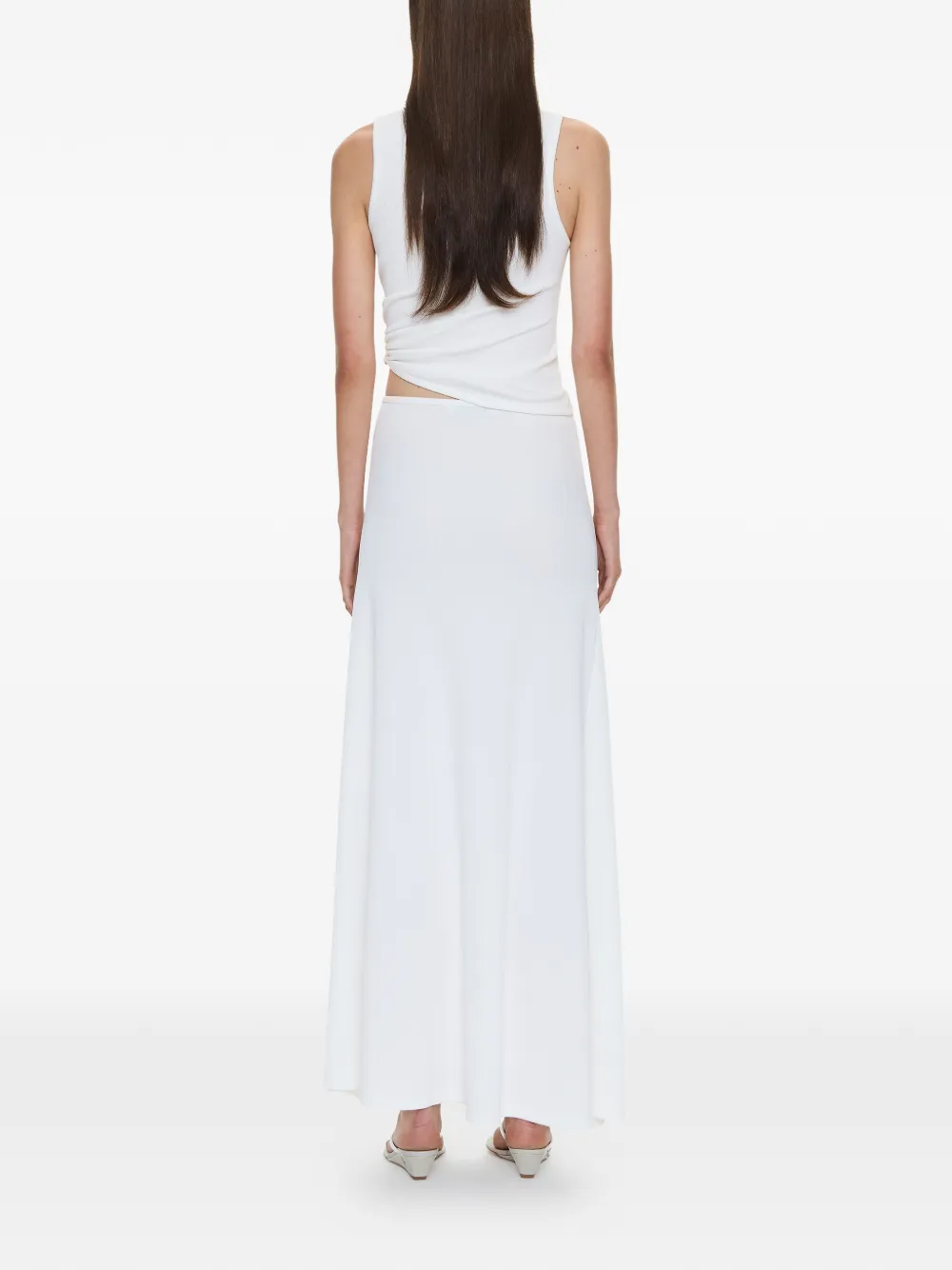 Christopher Esber Droplet Crystal tanktop met ruches Wit