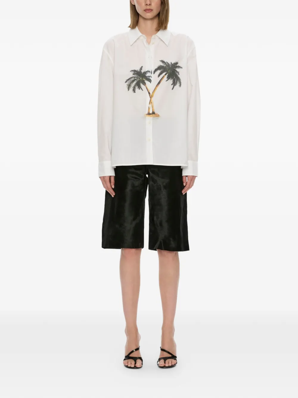 Christopher Esber Mirage Palm overhemd Wit