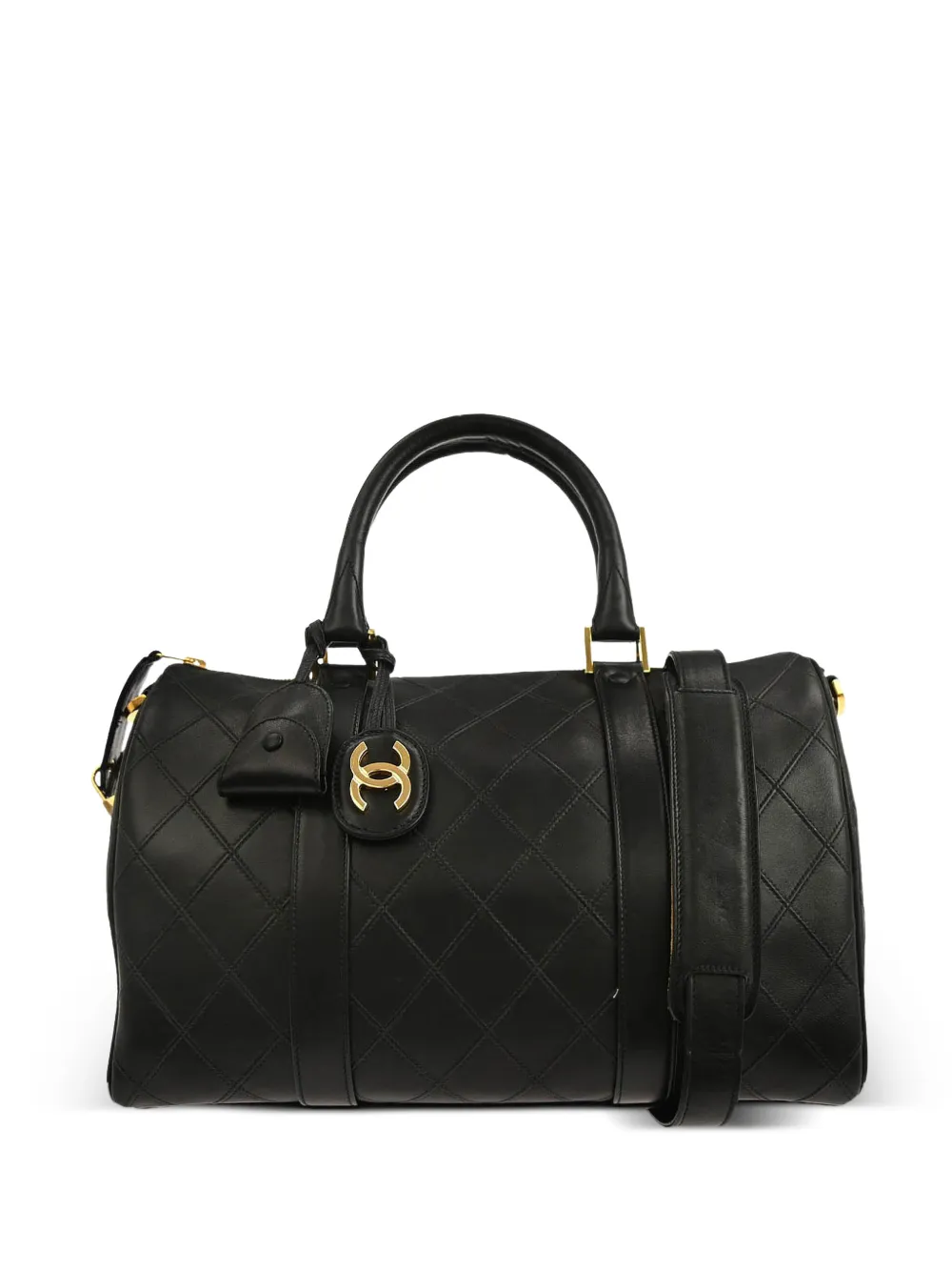 CHANEL Pre-Owned 1995 bicolore quilted tote bag - Black
