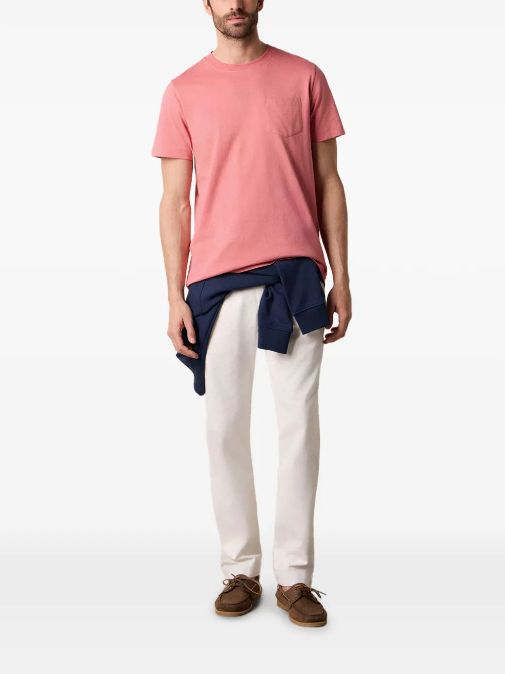 Brooks Brothers Katoenen T-shirt met ronde hals Roze