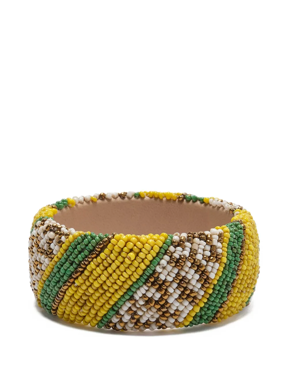 MALIPARMI Bracciale a righe con perline - Giallo