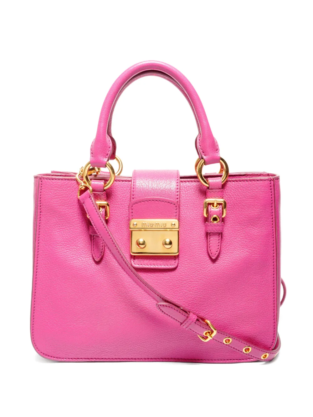 Miu Miu Pre-Owned 2010s Madras tote bag - Rosa
