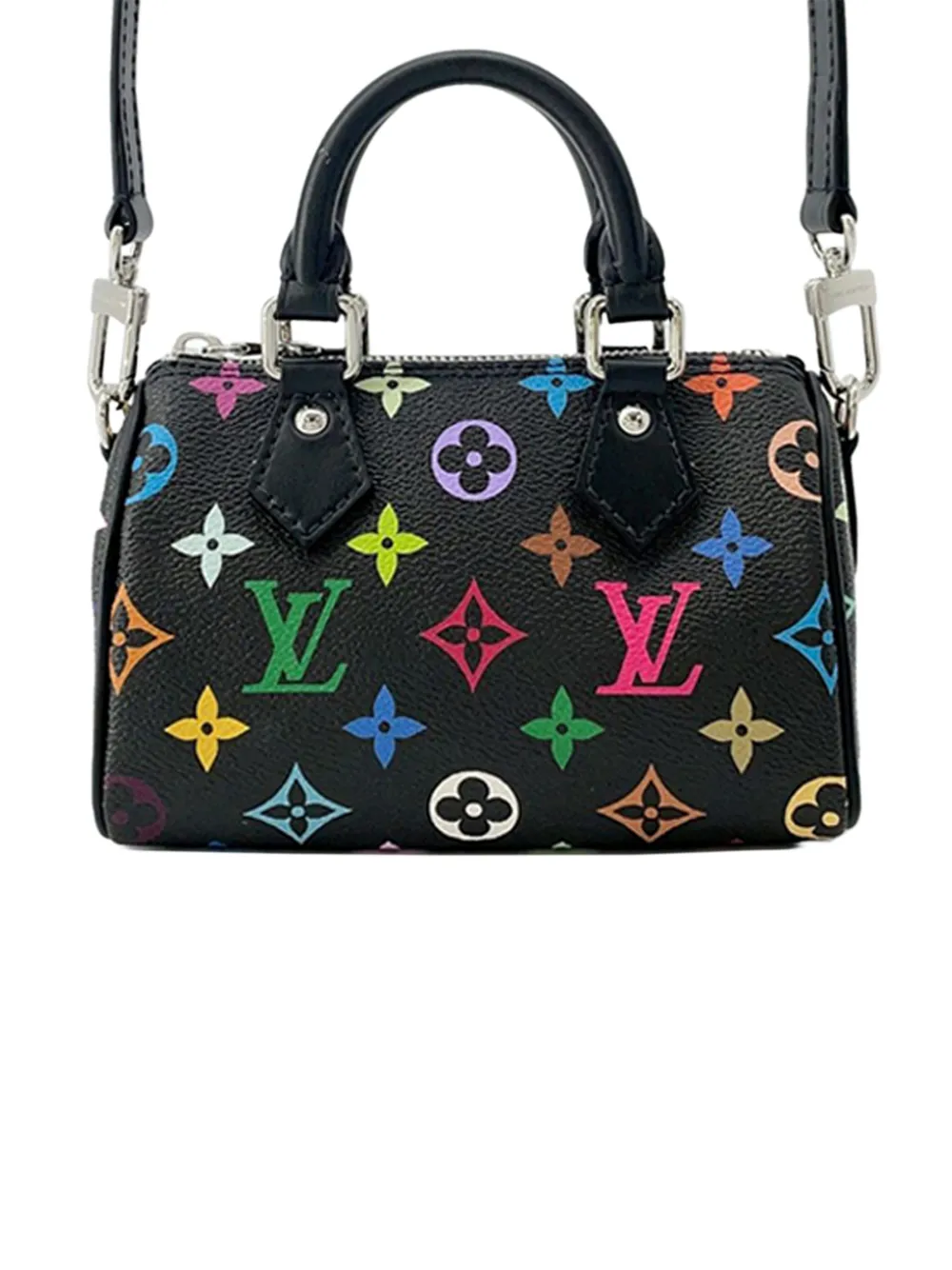 Louis Vuitton Pre-Owned 2025 Takashi Murakami Monogram Multicolore Nano Speedy Bandouliere satchel - Schwarz