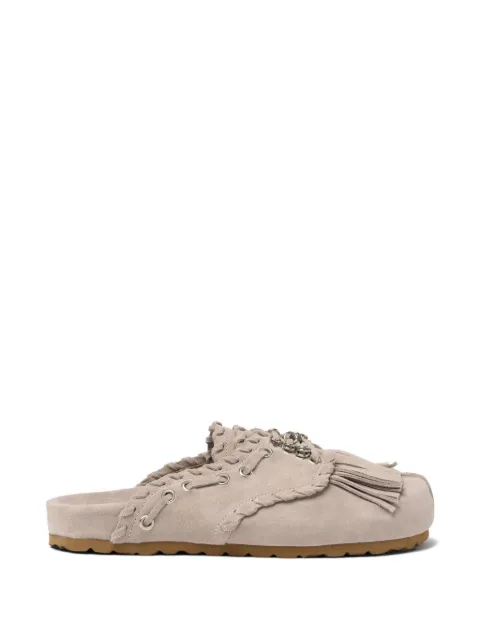 Scarosso Flora fringe mules