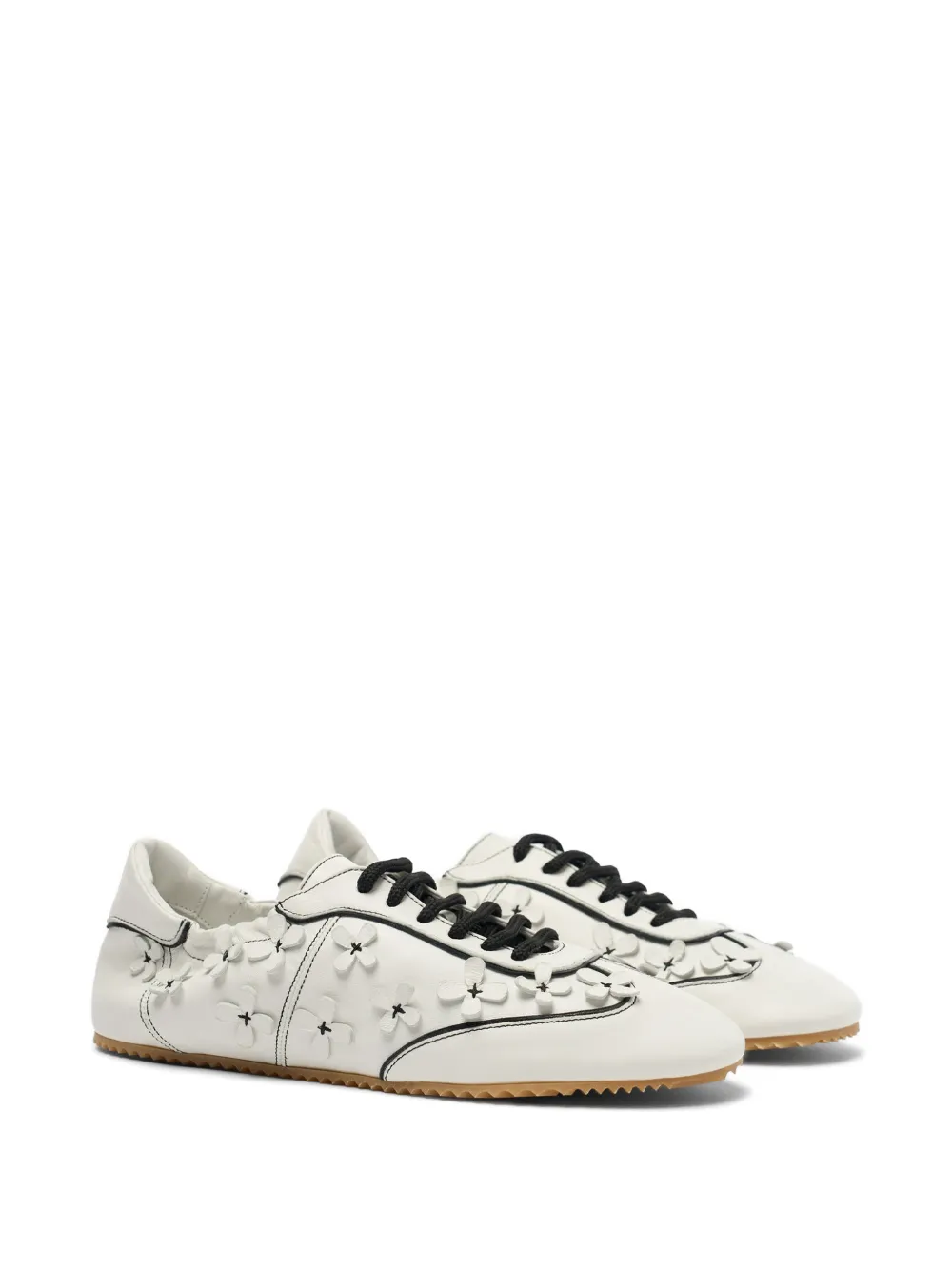 Scarosso Riley Flowers sneakers met ronde neus Wit